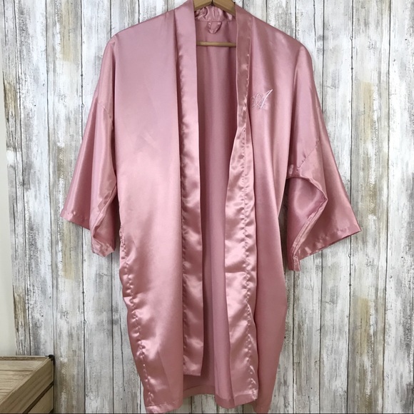 Other - 🌵 5 for $25 Silky Pink Monogram “A” Robe
